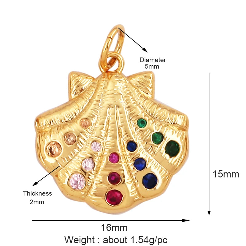 Ocean Jams 18k Gold Plated Zircon Charm Collection