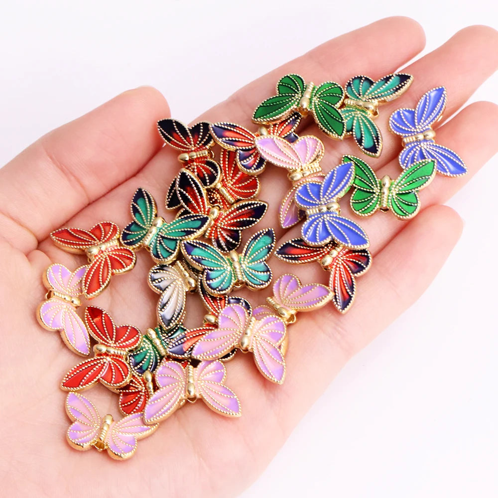 Enamel Bee Pendant Charms, 10Pcs 22*17mm