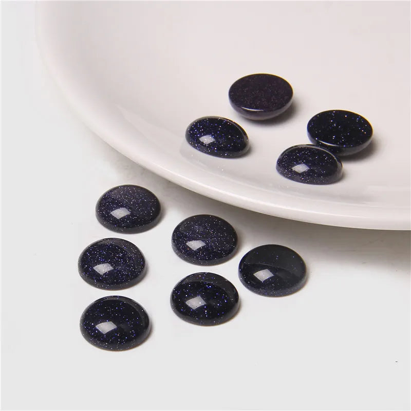 Gemstone Cabochons, 4mm-14mm, 10Pcs