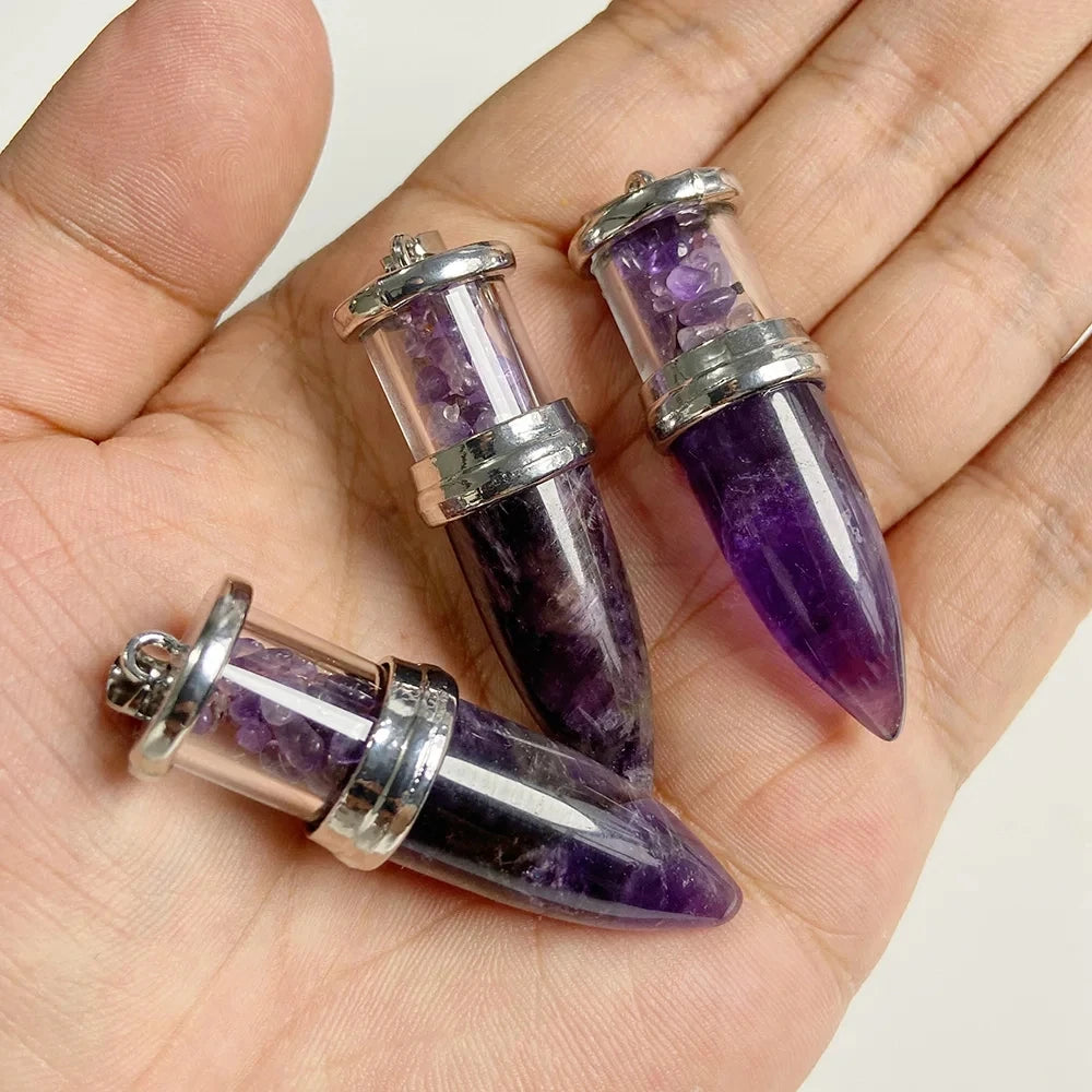 Amethyst Pendant Beads, Natural Healing Gemstones, 9 sizes & Shapes, 2pcs