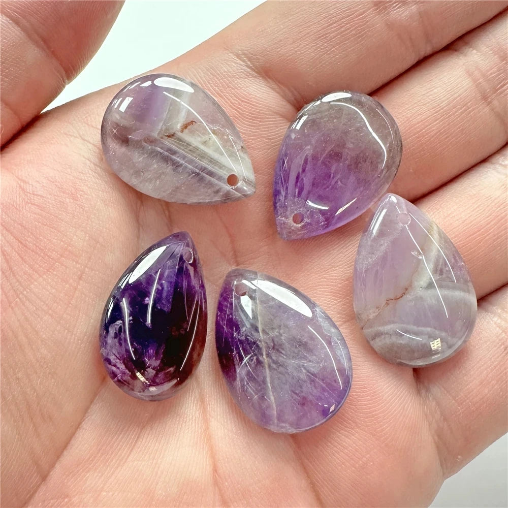 Amethyst Pendant Beads, Natural Healing Gemstones, 9 sizes & Shapes, 2pcs