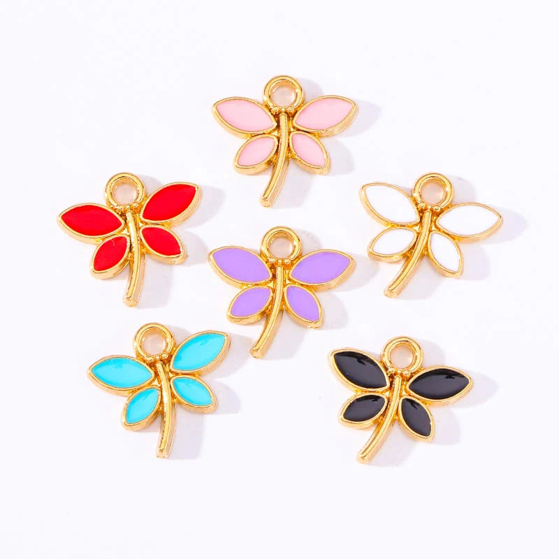 Enamel Bee Pendant Charms, 10Pcs 22*17mm