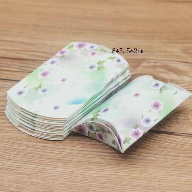 Paper Pillow Boxes 10/30pcs, 46 color options