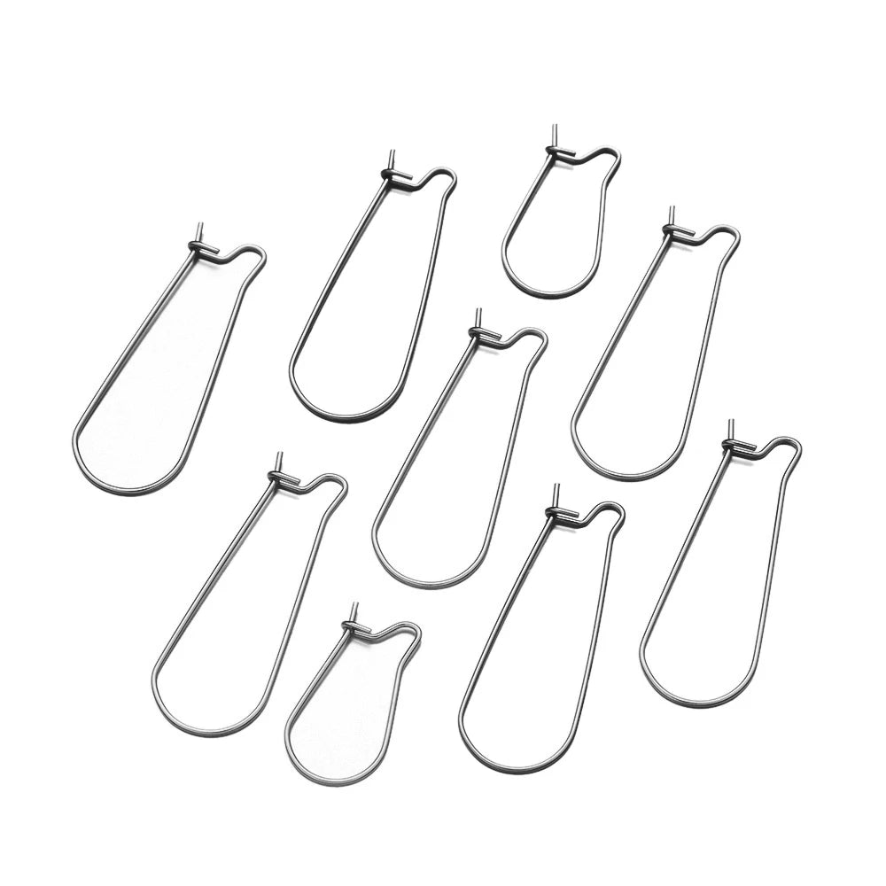 Hypoallergenic Earring Hooks, Kidney Earring wires, 50pcs 316 Grade Surgical Stainless Steel