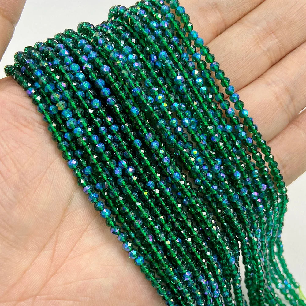 Tiny Green Natural Gemstone Beads, Turquoise, Jade, Agate, Quartz, Amazonite, 2 3 4 mm 15.5" Strand