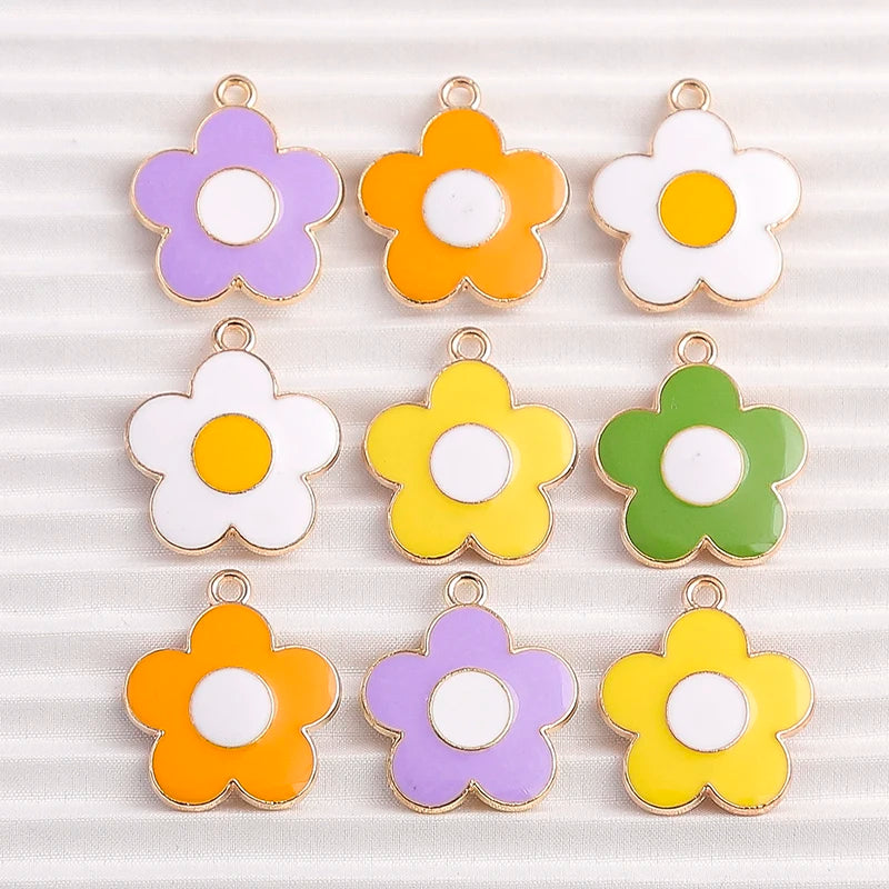 Enamel Bamboo and Friends Charms, 10pcs 6x17mm