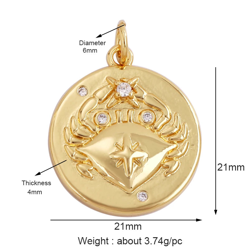 Ocean Jams 18k Gold Plated Zircon Charm Collection