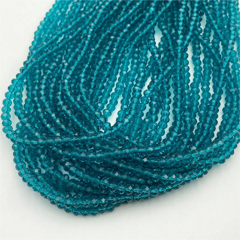 Faceted Crystal Beads, Loose Rondelle Spacers 2 3 4 6 8mm