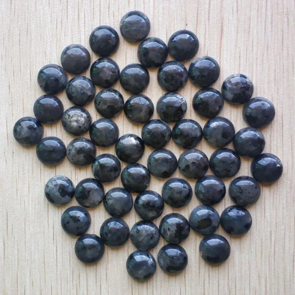 Mixed Round Gemstone Cabochons, 12mm, 50pcs