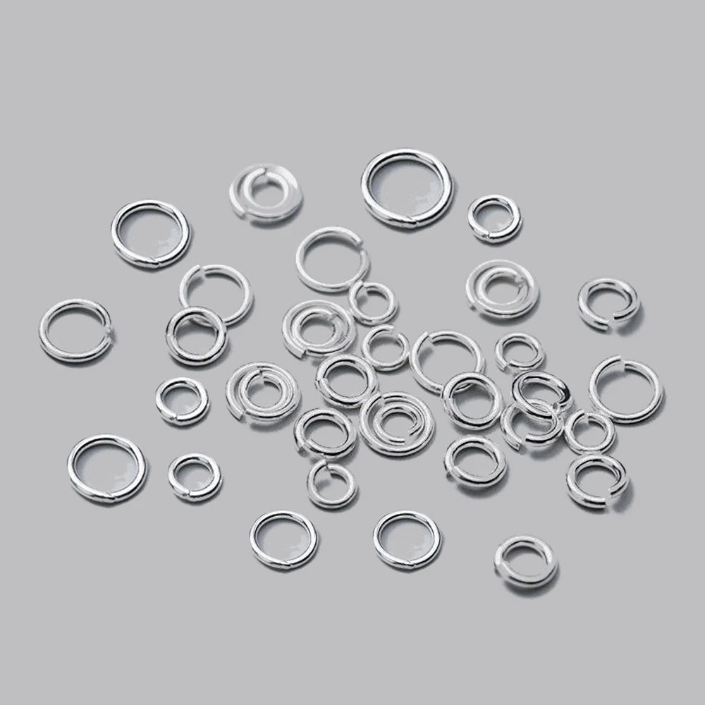 925 Sterling Silver Open Jump Rings Split O Ring Loop Connectors, 20pcs 3/4/5/6mm