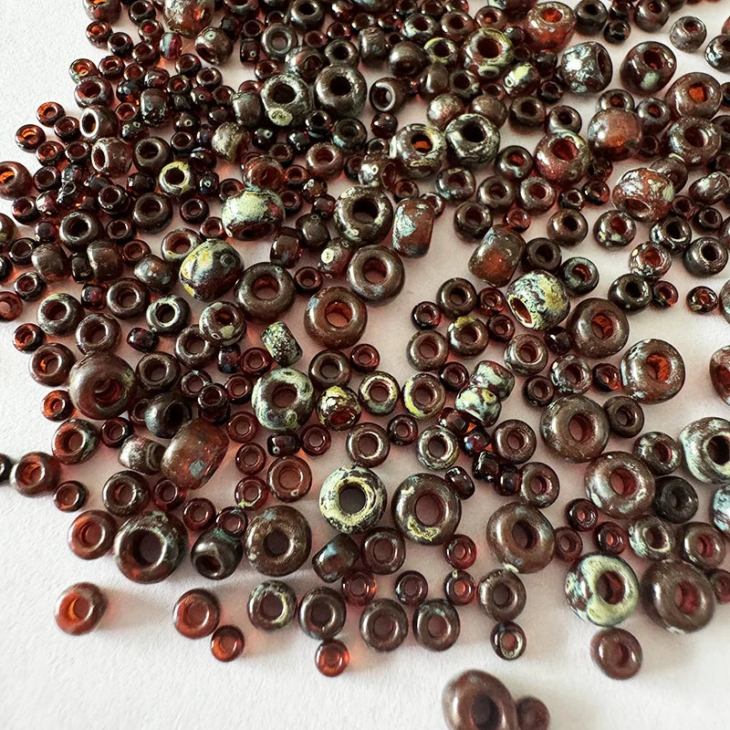 Miyuki Round Picasso Beads, Boho Style color and size Mixes, 2mm 3mm 4mm, 10Grams/bag