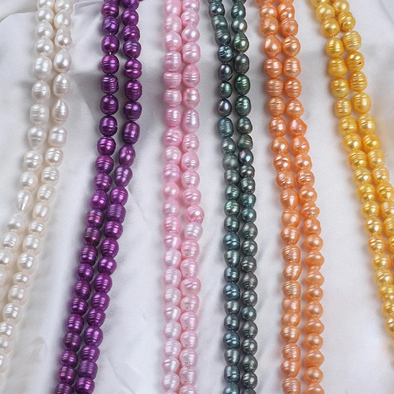 Natural Freshwater Rice Pearl Beads Strand,  11-12mm