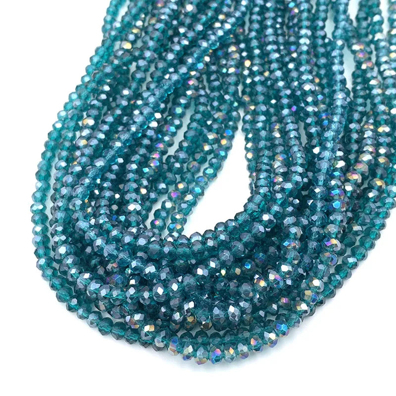 Faceted Crystal Beads, Loose Rondelle Spacers 2 3 4 6 8mm