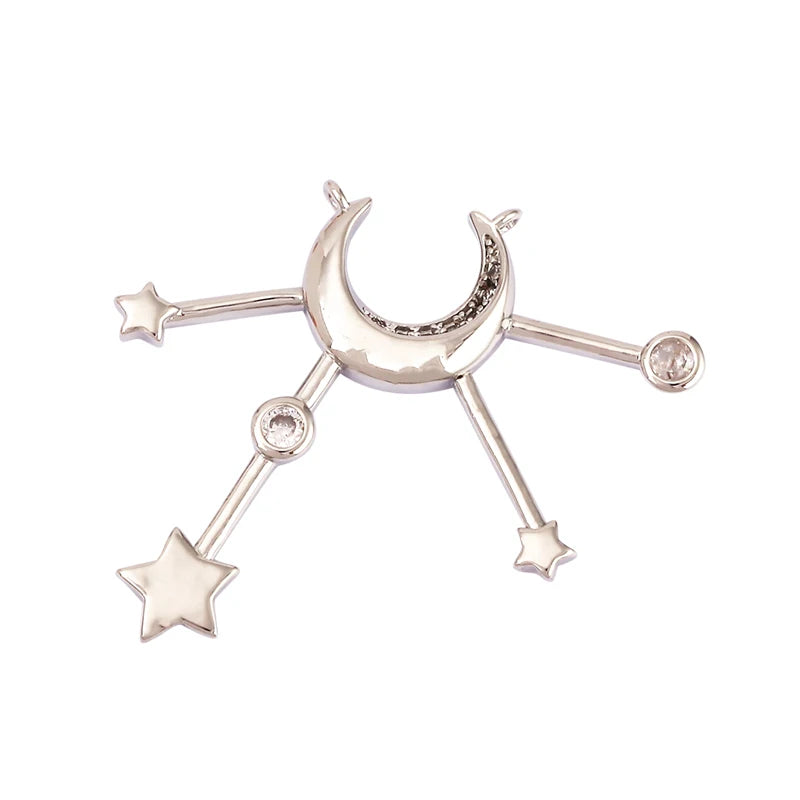 Celestial 18K Gold Inlaid Cubic Zirconia Charm Collection