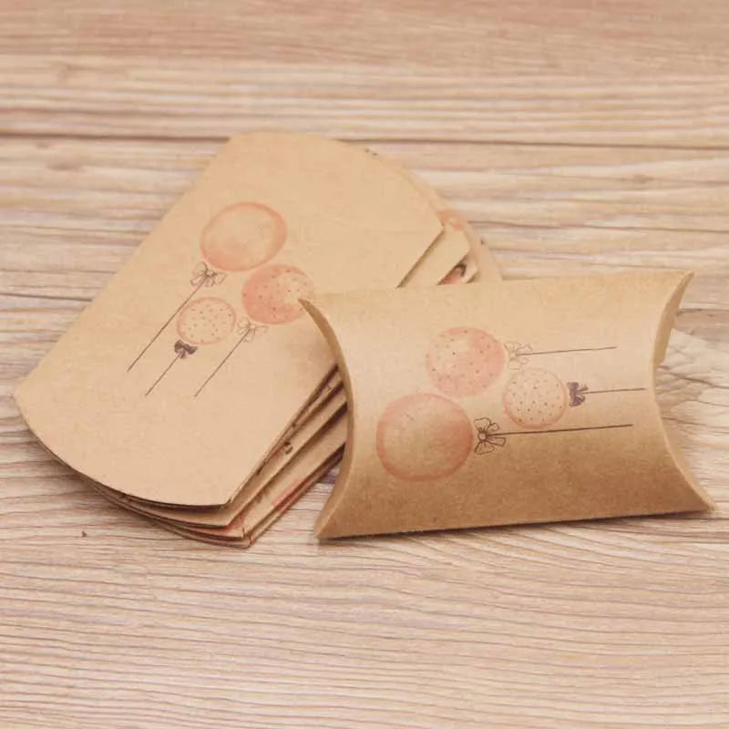 Paper Pillow Boxes 10/30pcs, 46 color options