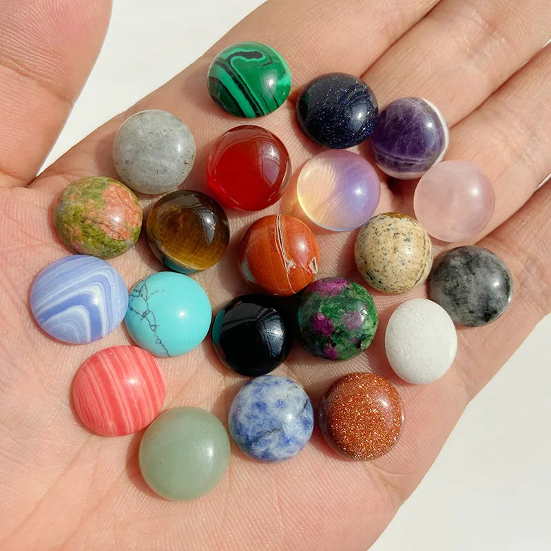 Gemstone Cabochons, 4mm-14mm, 10Pcs