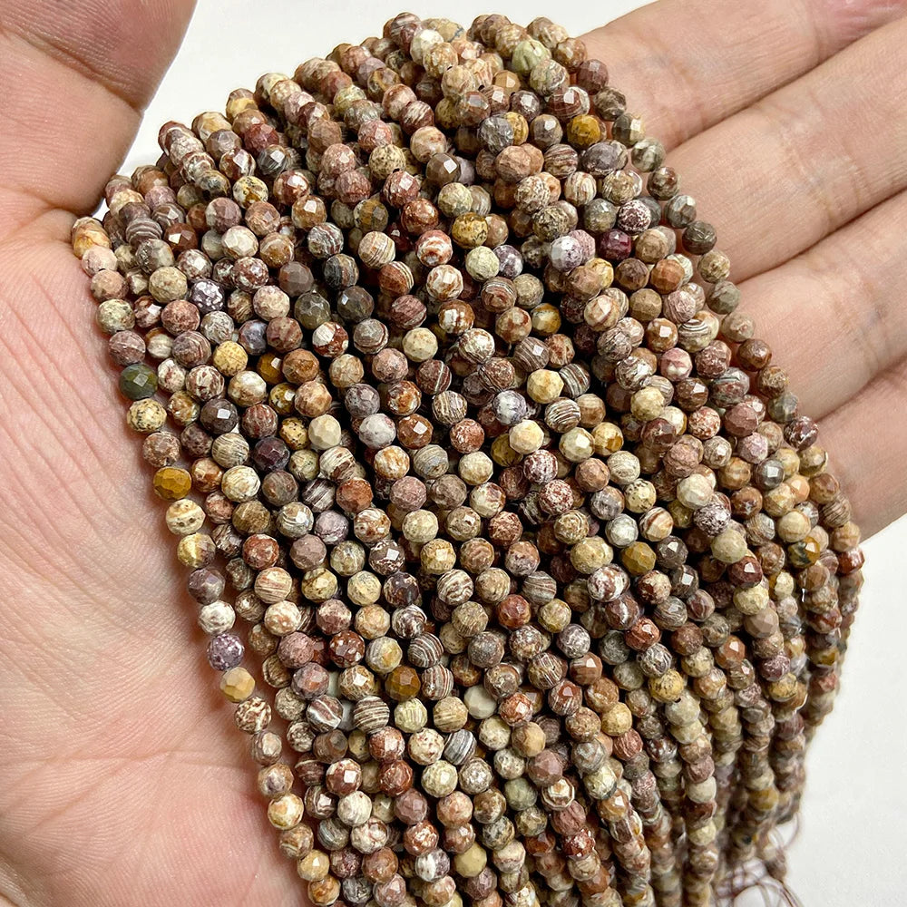 Natural Gemstone Beads in Yellow + Orange,  2 3 4 MM, 15"