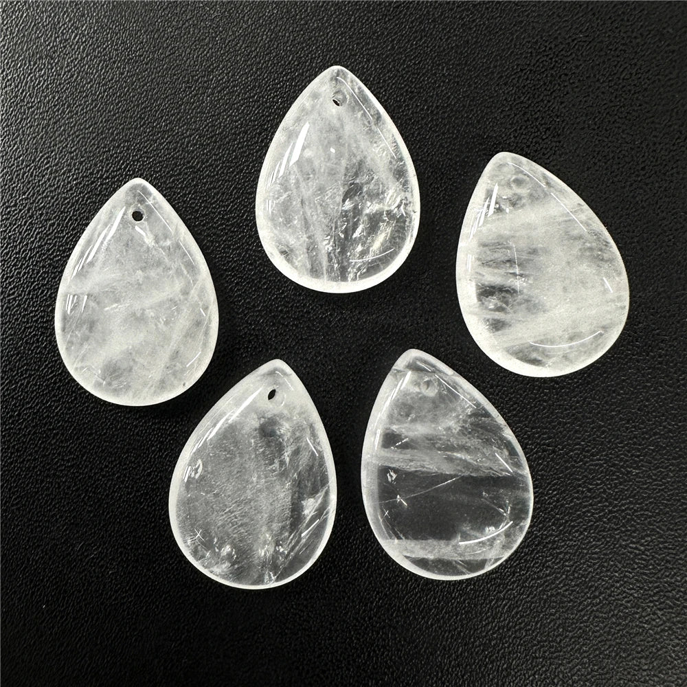 Gemstone Water Drop Top Driled Pendants, 18X25MM