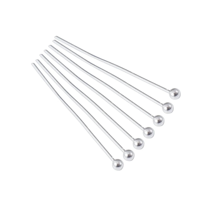 925 Sterling Silver Ball Head Pins /Eye Pins/Flat Pins Non Tarnish, 10pcs