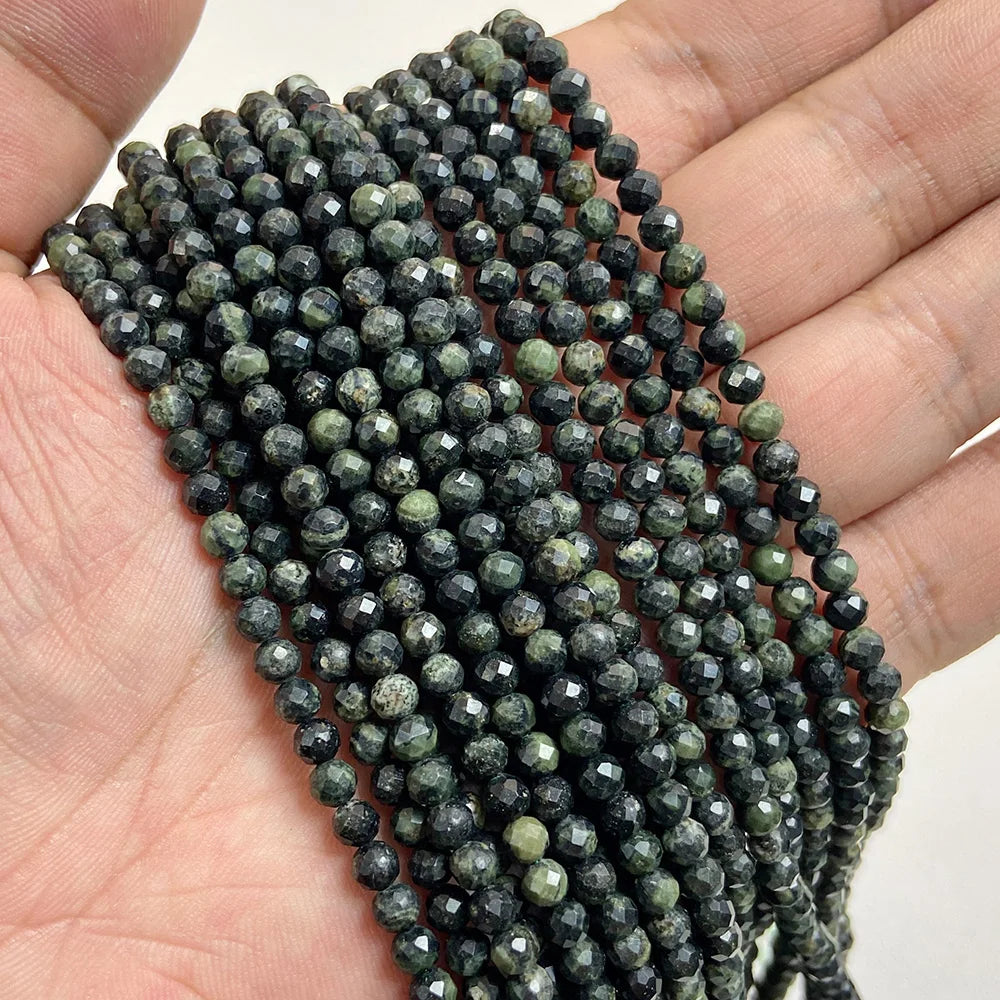 Tiny Green Natural Gemstone Beads, Turquoise, Jade, Agate, Quartz, Amazonite, 2 3 4 mm 15.5" Strand