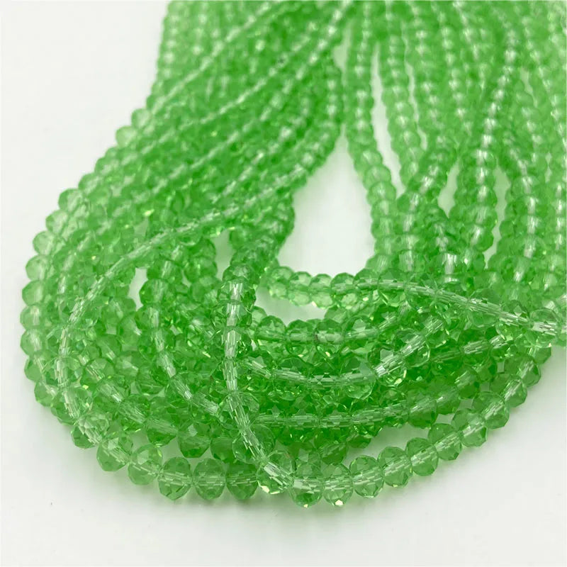 Faceted Crystal Beads, Loose Rondelle Spacers 2 3 4 6 8mm