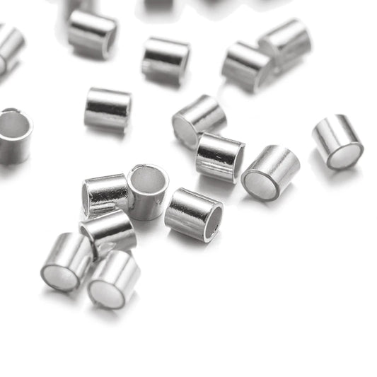 925 Sterling Silver Hypoallergenic Loose Crimp Tube Beads 10pcs