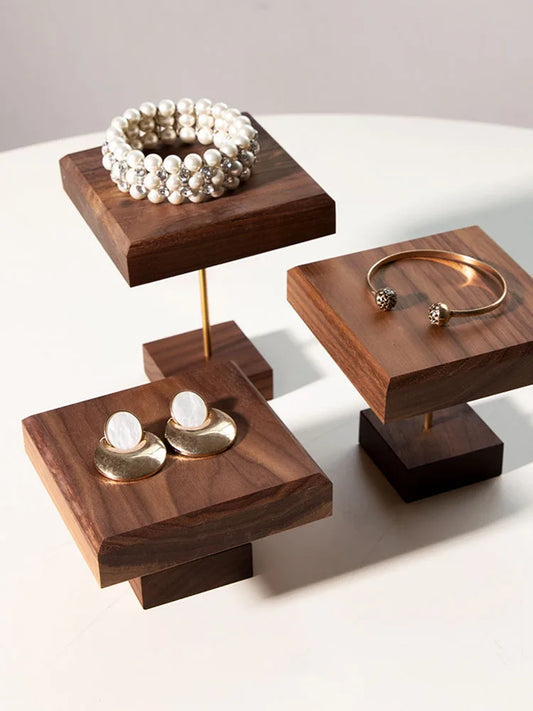 Handcrafted Wooden Jewelry Showcase Display Components