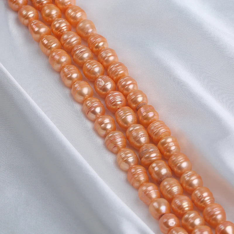 Natural Freshwater Rice Pearl Beads Strand,  11-12mm