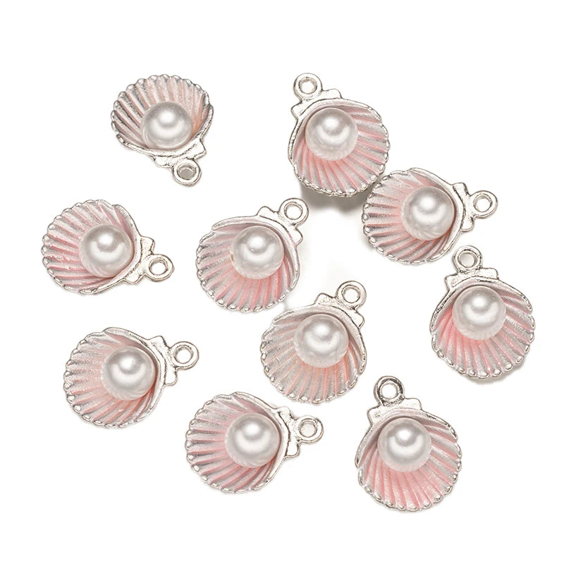 Seaside Seashell & Starfish Charms 10pcs