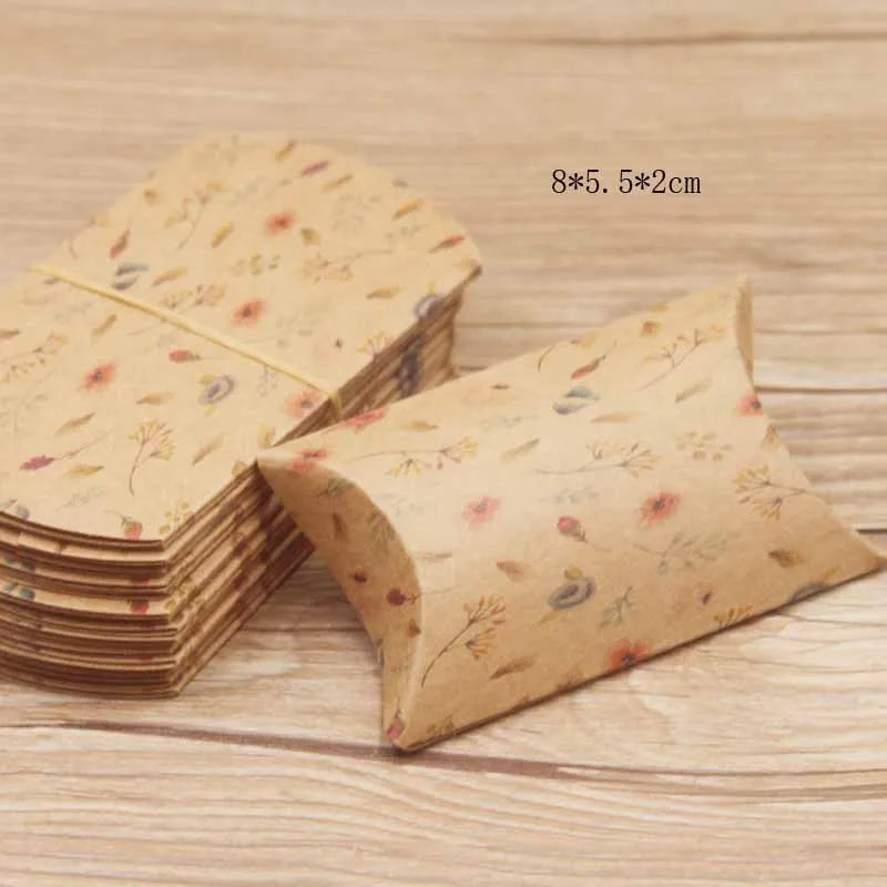 Paper Pillow Boxes 10/30pcs, 46 color options