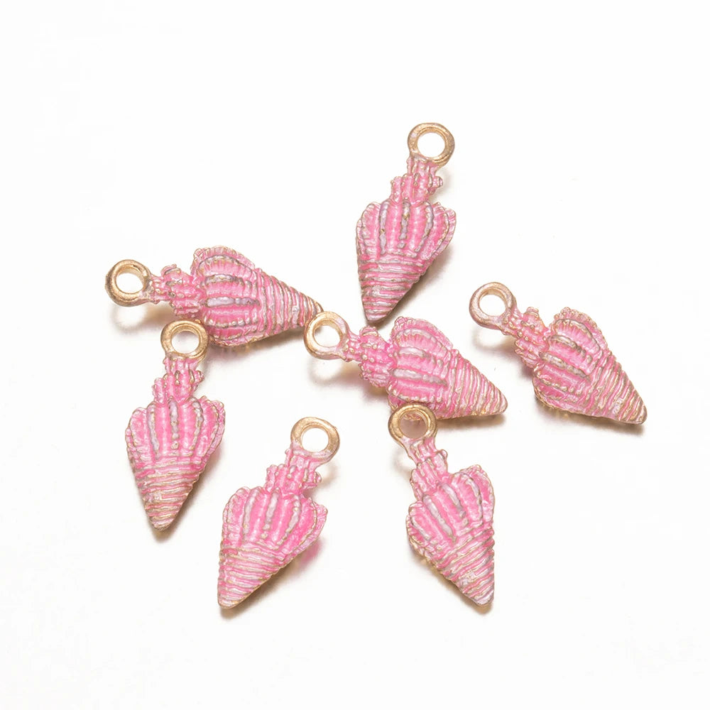 Seaside Seashell & Starfish Charms 10pcs