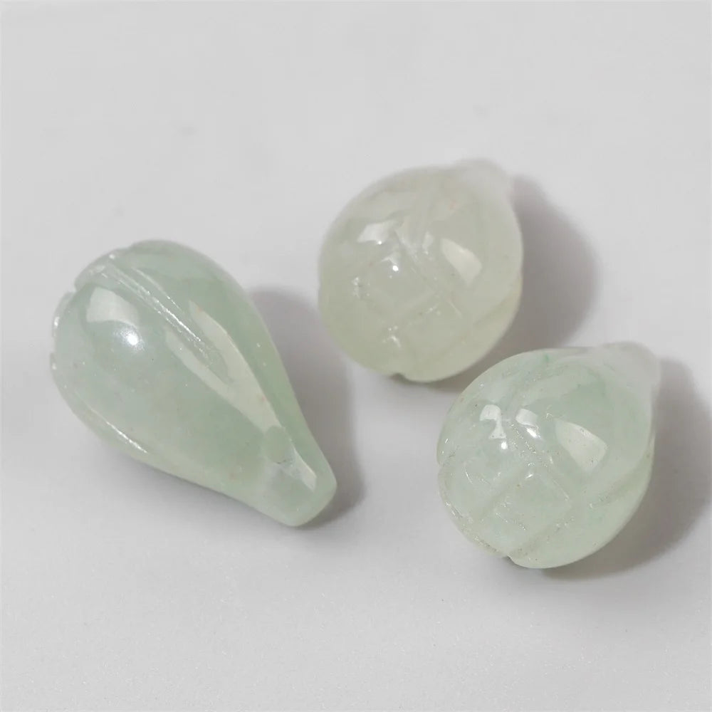 Flower Bud Gemstone Pendant Beads, Top Drilled, 3pcs 10X18mm