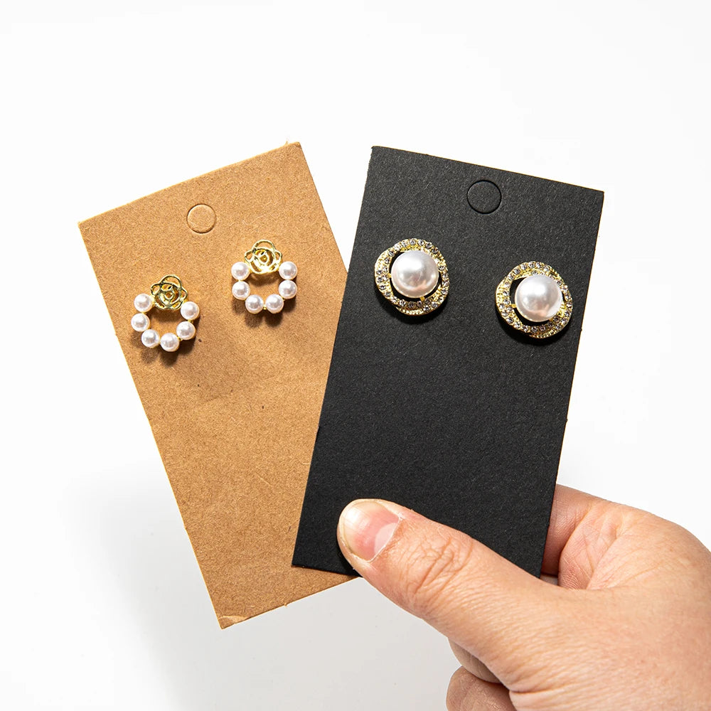 Earring Card Holders, Paperboard, 50Pcs 5x9cm