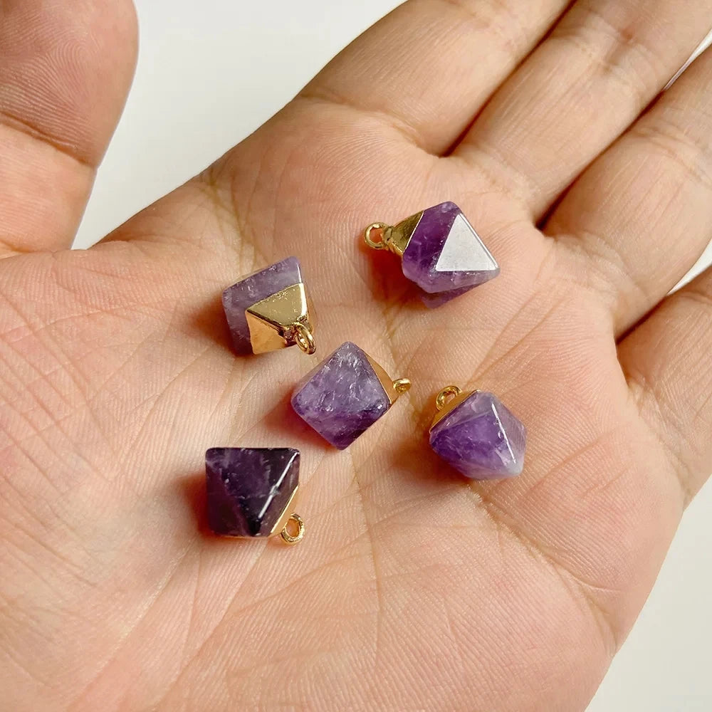 Amethyst Pendant Beads, Natural Healing Gemstones, 9 sizes & Shapes, 2pcs