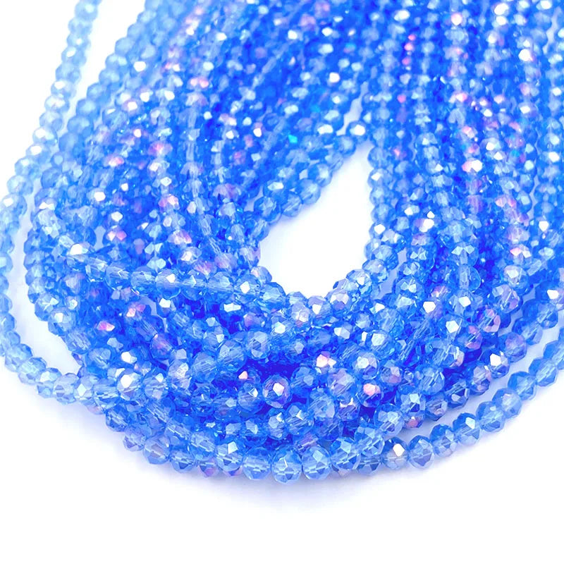 Faceted Crystal Beads, Loose Rondelle Spacers 2 3 4 6 8mm