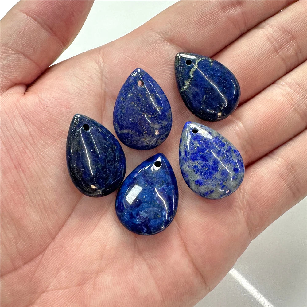 Gemstone Water Drop Top Driled Pendants, 18X25MM