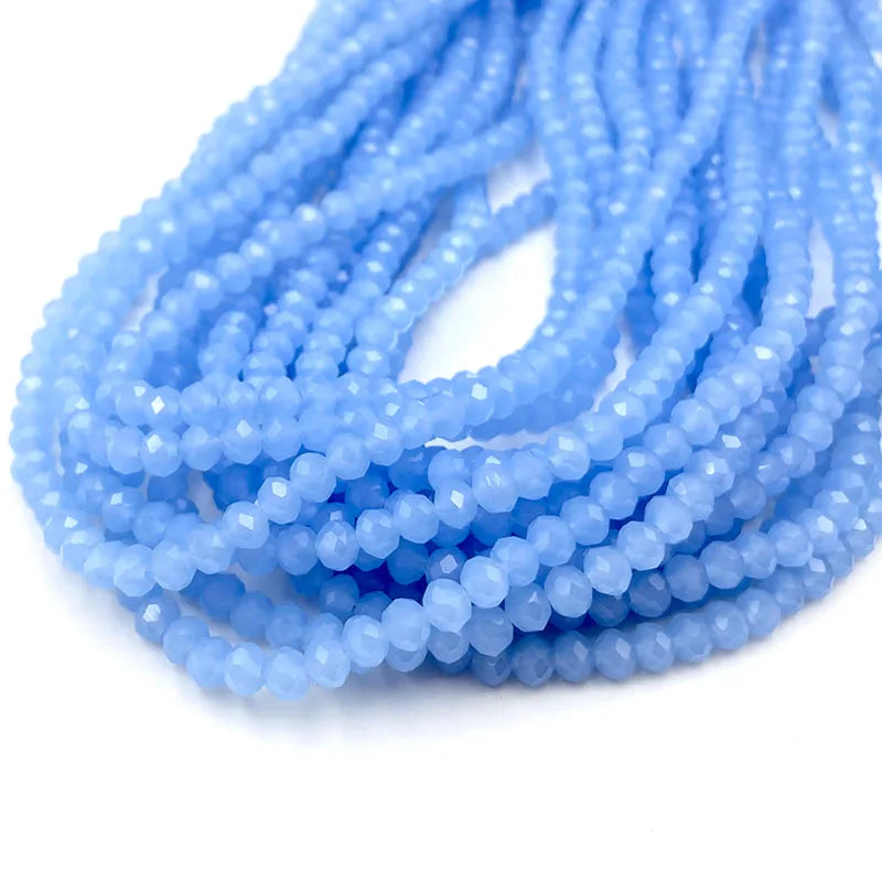 Faceted Crystal Beads, Loose Rondelle Spacers 2 3 4 6 8mm