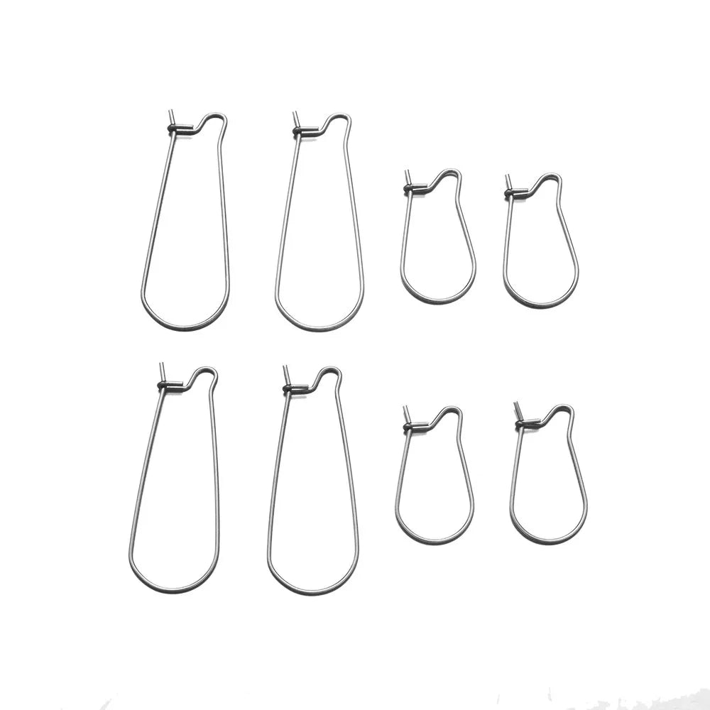 Hypoallergenic Earring Hooks, Kidney Earring wires, 50pcs 316 Grade Surgical Stainless Steel