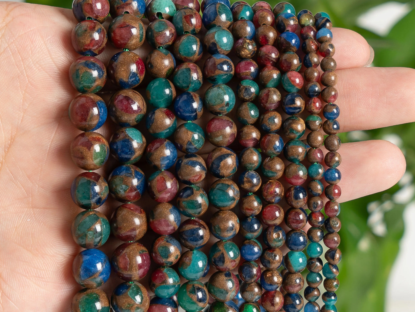 AAA Gemstone Sandstone Beads  Blue Green Red Rounds 4/6/8/10/12mm