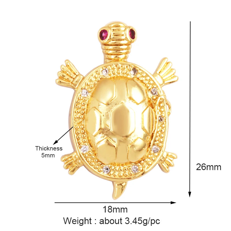 Nautilus 18k Gold Plated Zircon Charm Collection