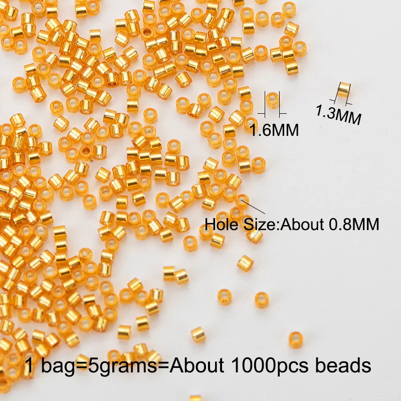 Glass Boho Seed Beads, 1.6x1.3MM 11/0 1000PCS, 5grams/bag, 25 Color Choices