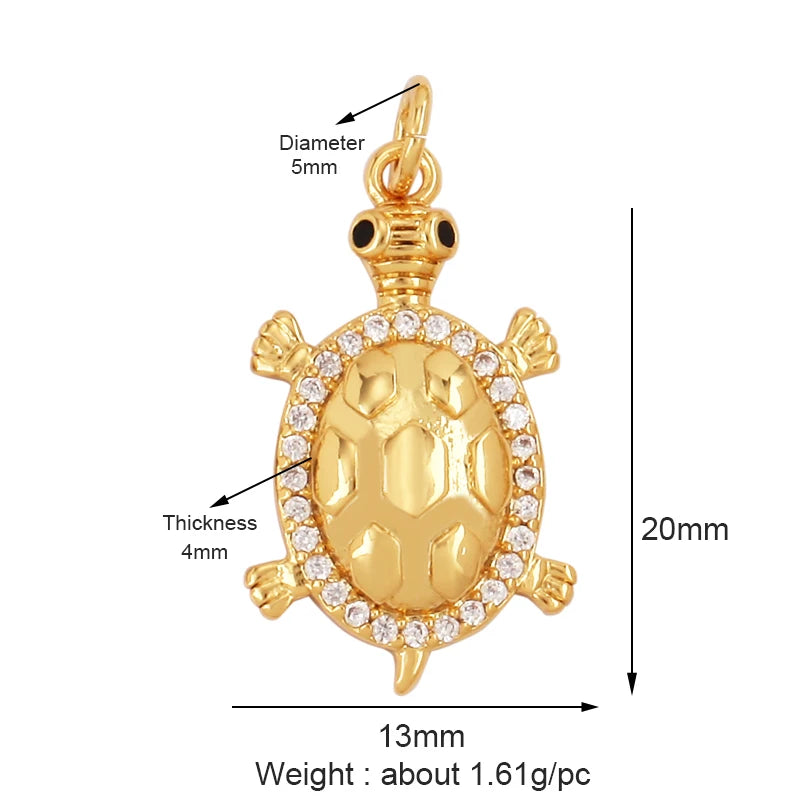 Nautilus 18k Gold Plated Zircon Charm Collection