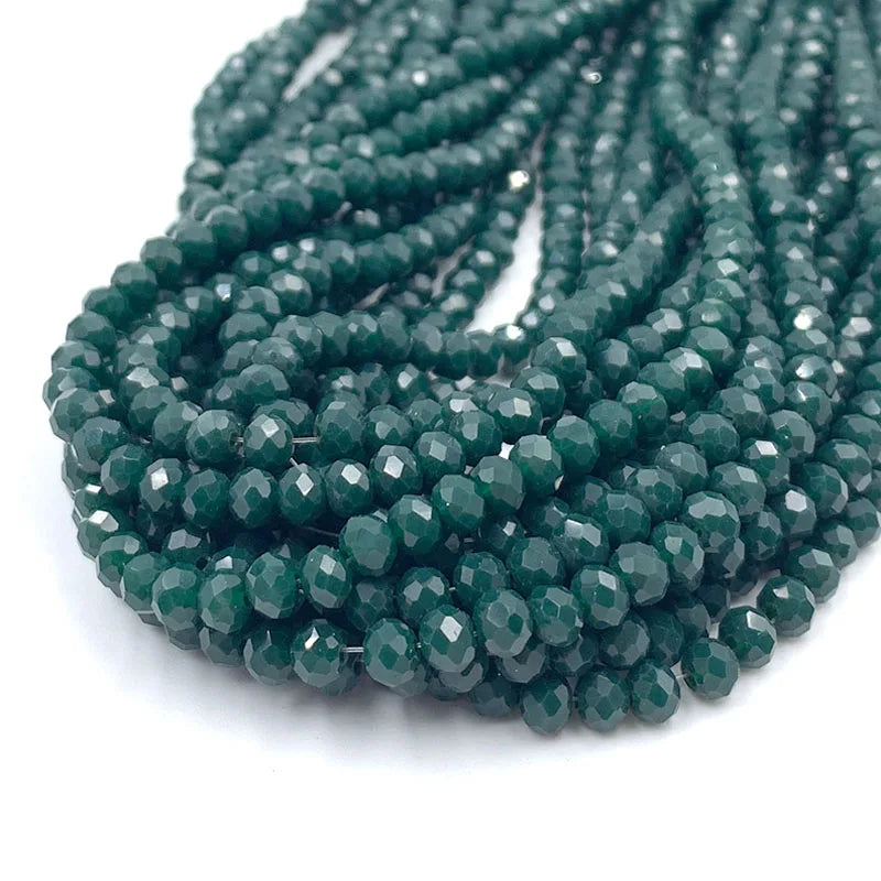 Faceted Crystal Beads, Loose Rondelle Spacers 2 3 4 6 8mm