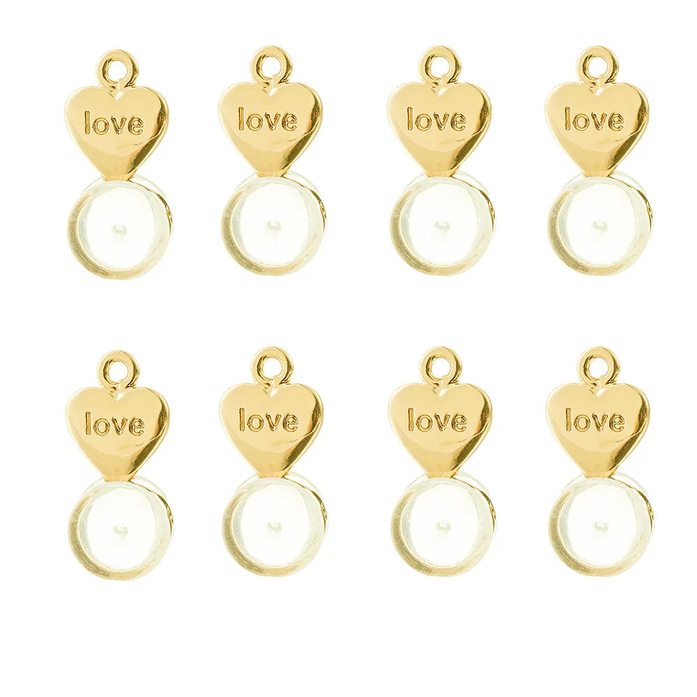 Heart Love Silicone Earring Lifters, Adjustable Replacement for Studs, Hypoallergenic, 10Pcs