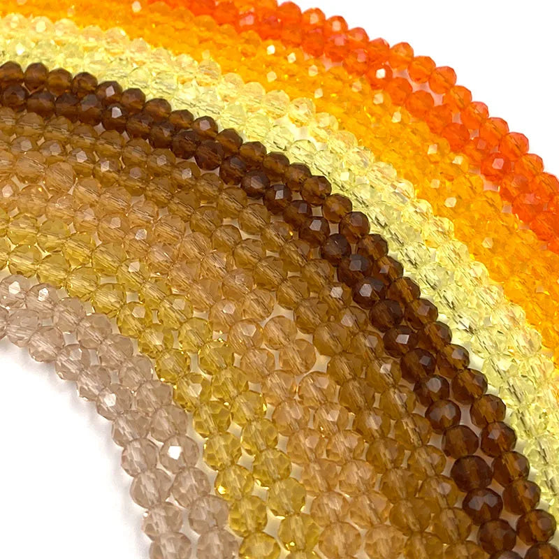 Faceted Crystal Beads, Loose Rondelle Spacers 2 3 4 6 8mm