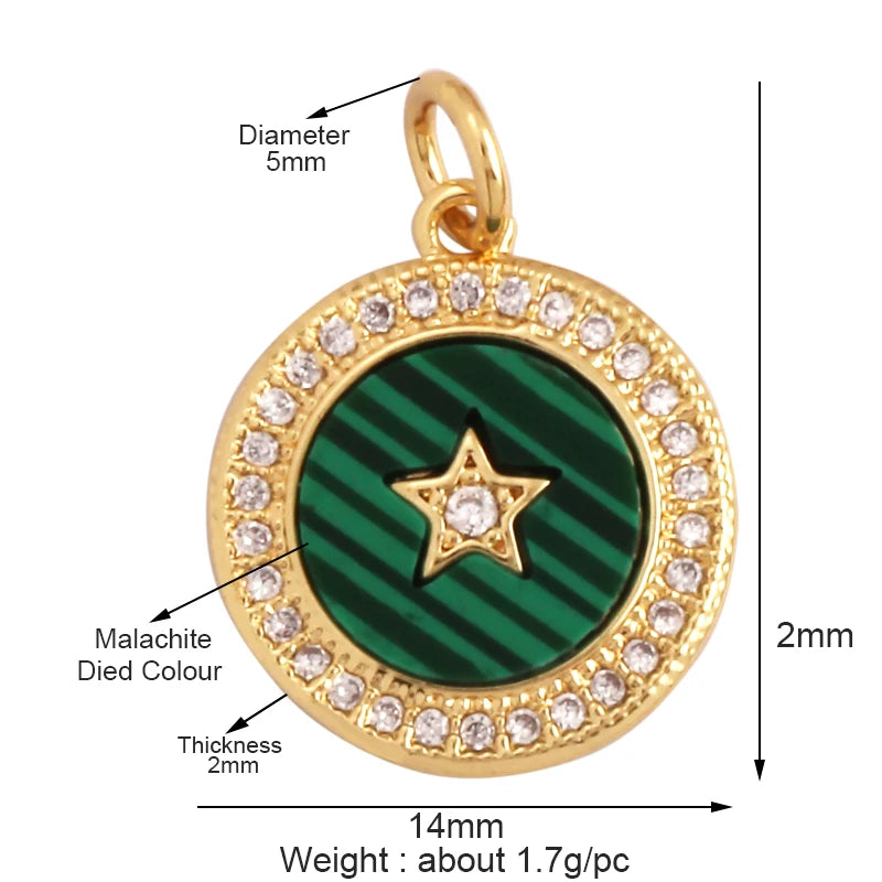 Celestial 18K Gold Inlaid Cubic Zirconia Charm Collection