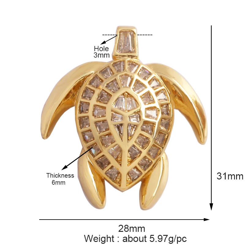 Nautilus 18k Gold Plated Zircon Charm Collection