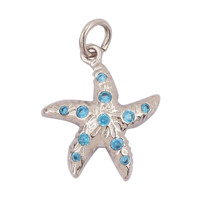 The Deep Blue Sea Collection, 18K Gold Plated Zircon Charms