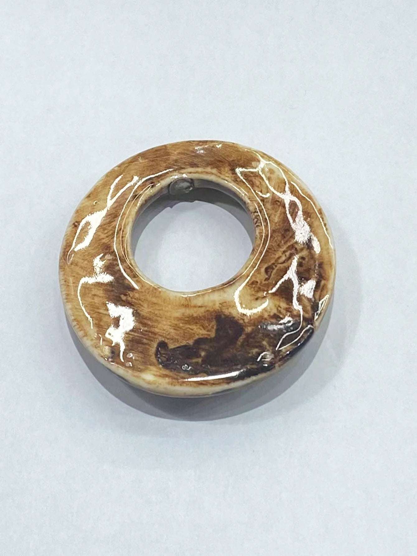 Large Embossed Ceramic Pendant Bead , 43MM~53MM