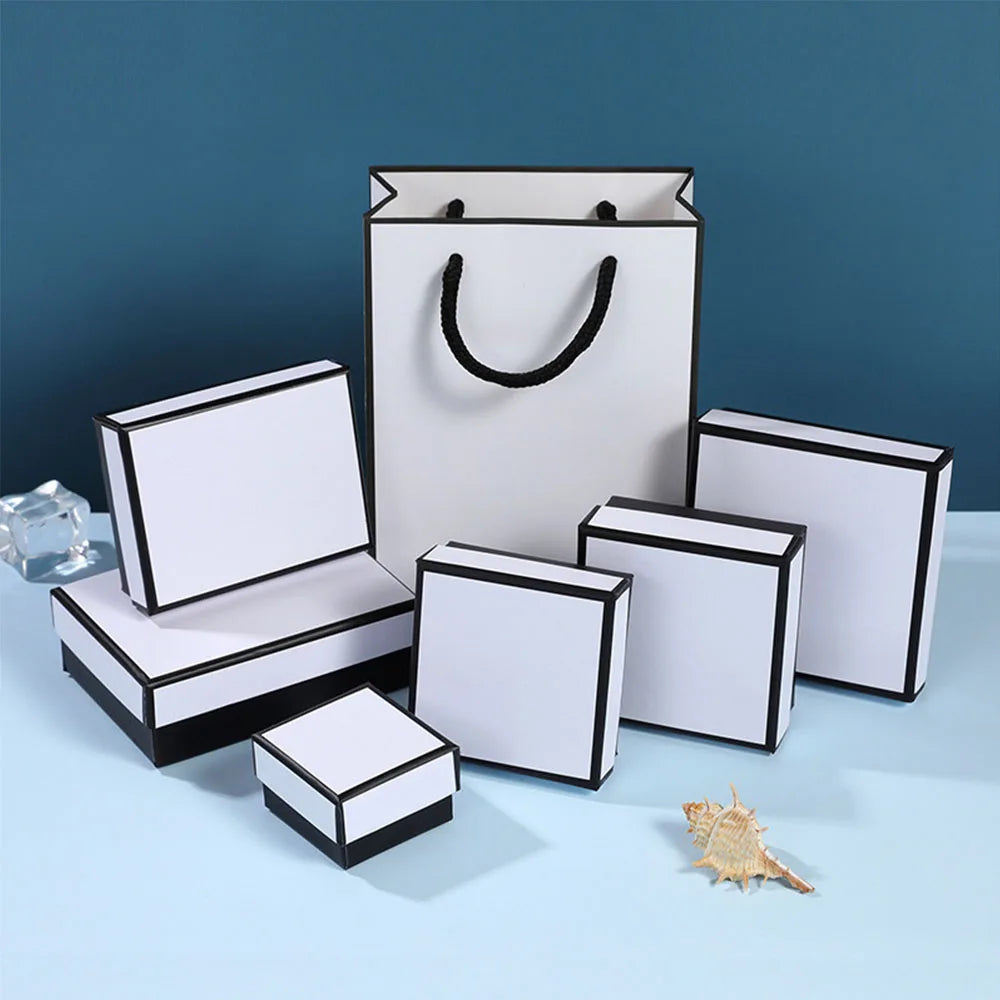 Luxury Kraft Gift Boxes, Artboard Paper, 7x9x3cm 12pcs